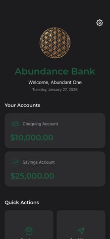 Abundance Bank screenshot