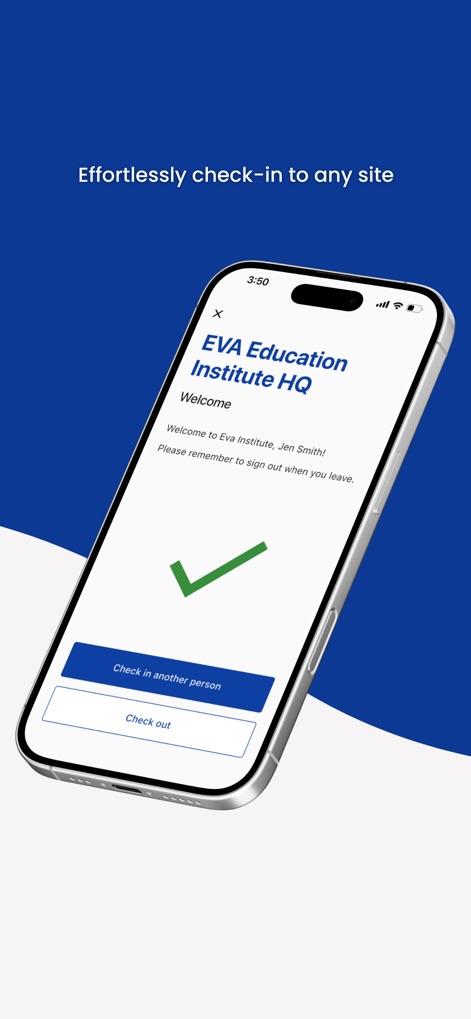 EVA Check-in | Visitor sign-in - Utilities App | MWM
