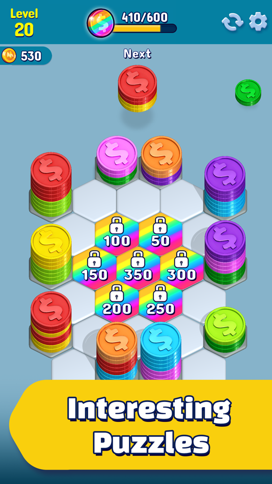 #4. HexaCoin Harmony - Merge Tiles (iOS) 由: Voodoo