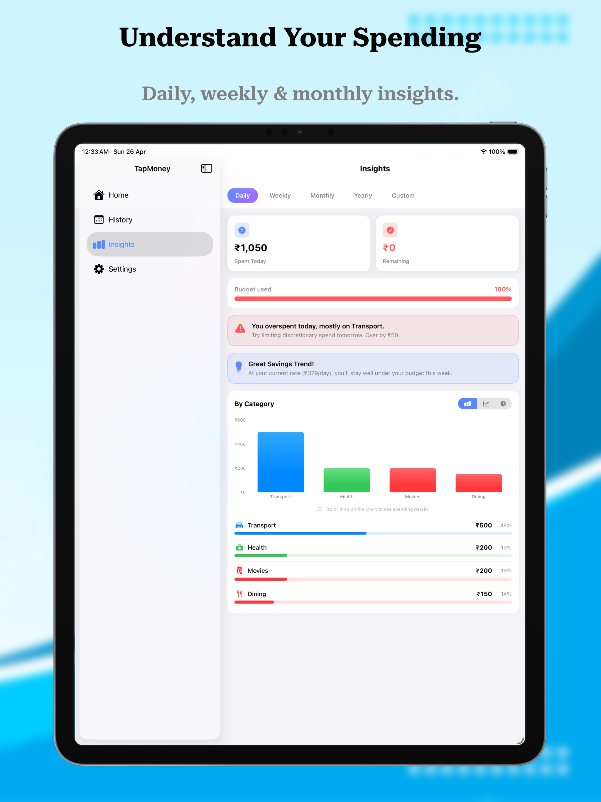 TapMoney:Daily Expense Tracker screenshot 12