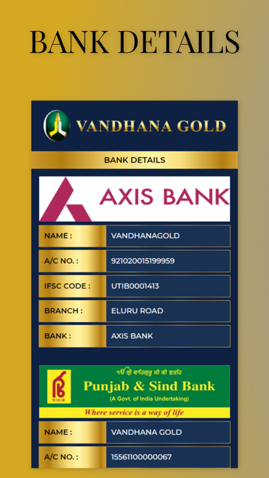 Vandhana Gold Live Screenshot