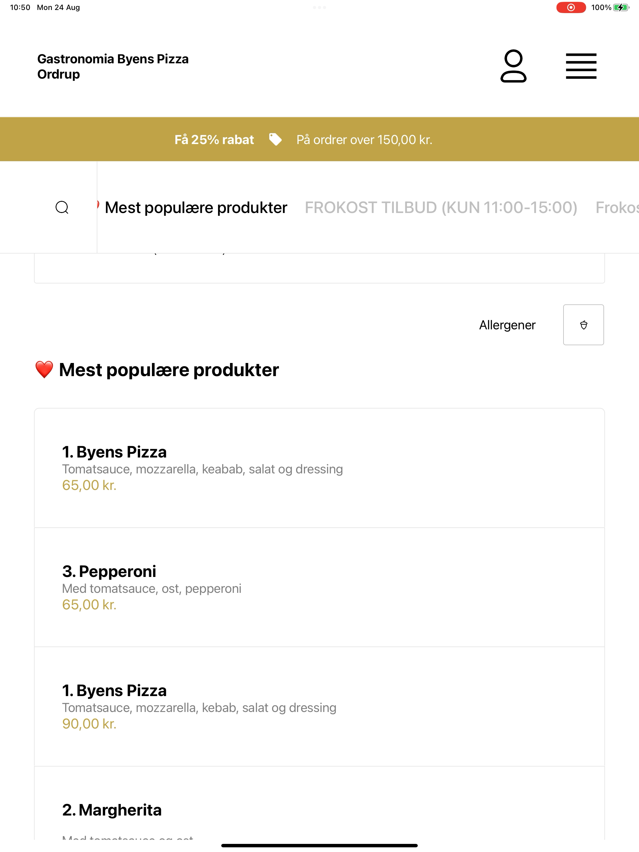 Byens Pizza Ordrup screenshot 7