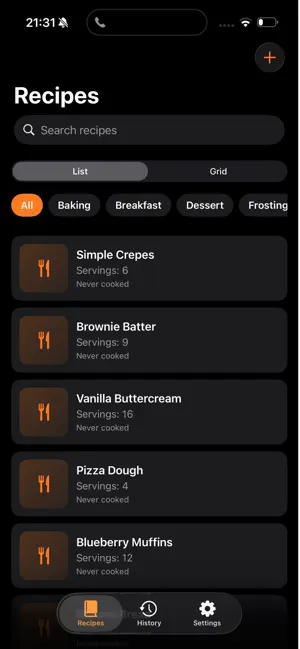 RecipeScale screenshot 1