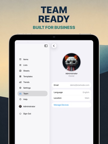 Inventory for Business iPad screenshot