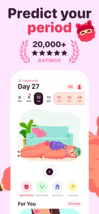 My period calendar Pinkllama : capture d’écran 1 sur 9