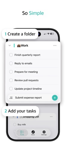 Swish: Simple Todo Folders iPhone screenshot