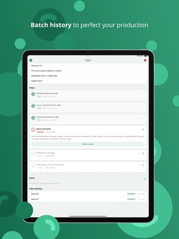 FermentMe - Recipes & tracker iPad screenshot