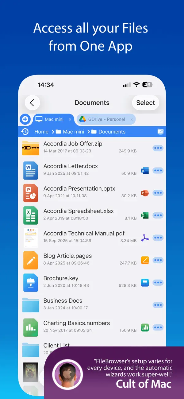 #1. FileBrowser: Documents Manager (iOS) Ved: Stratospherix Ltd