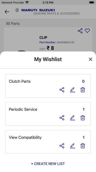 Maruti Suzuki Parts Kart Screenshot