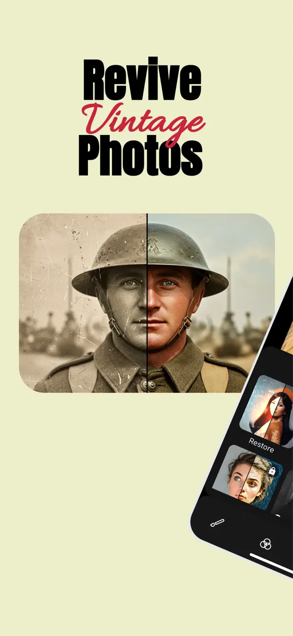 #1. AI Vintage Photo Restore (iOS) By: Maxime Gheysen