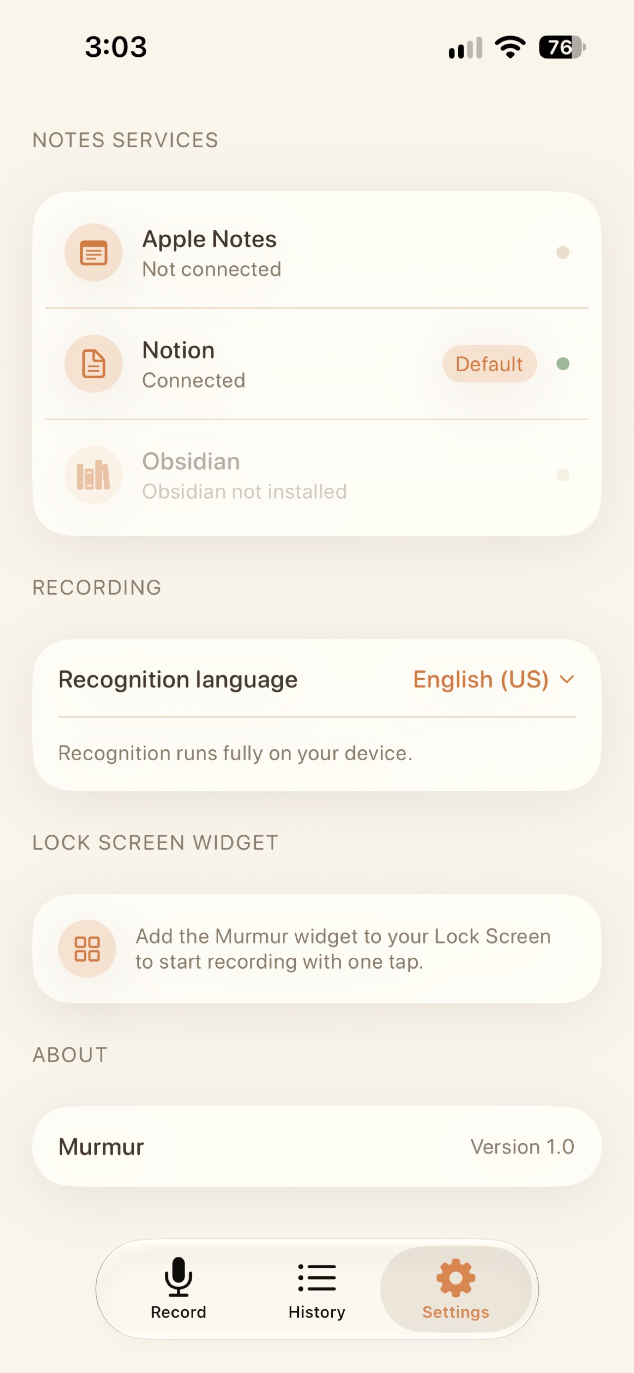 Screenshot 4 of Murmur Voice Notes