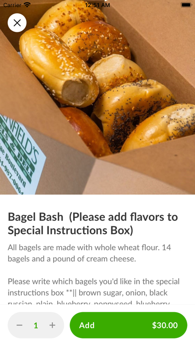 Greenfield's Bagels & Deli iPhone screenshot 4 - Food & Drink app