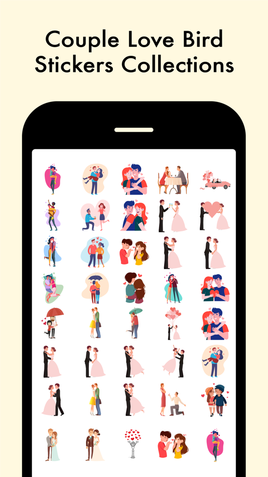 #2. Couple Love Bird Stickers (iOS) By: Himanshu Yadav