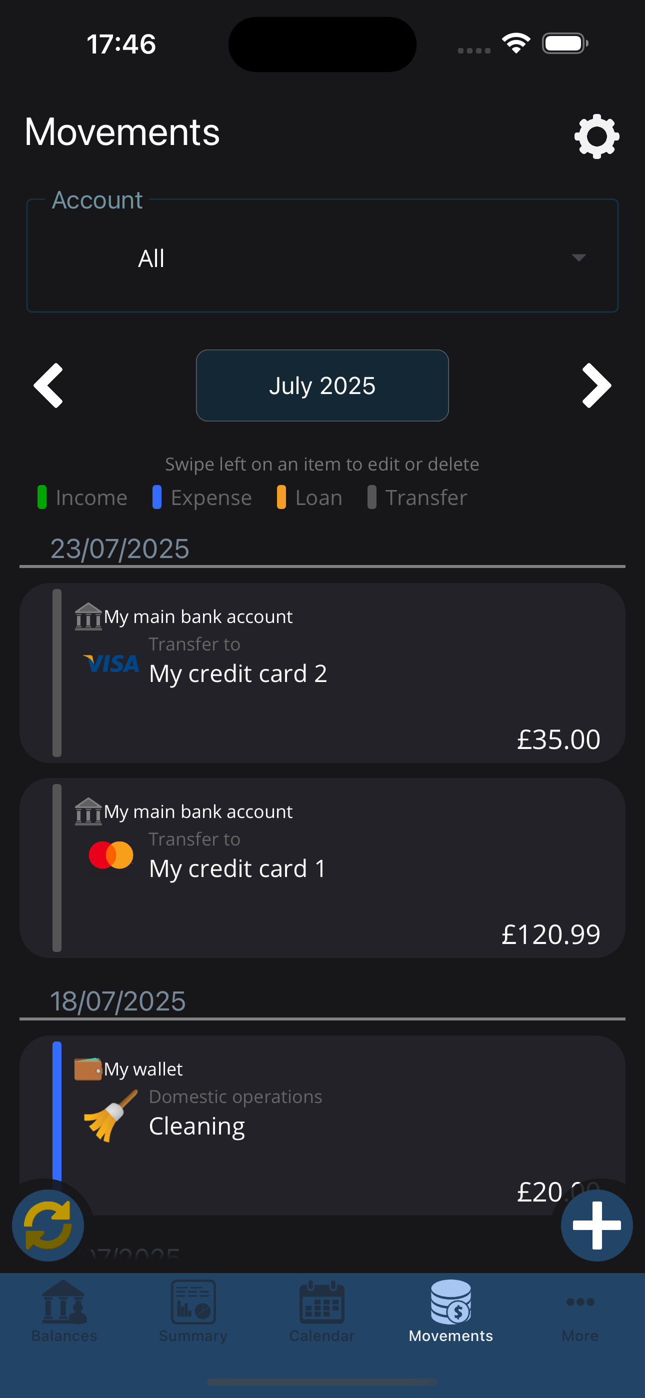 My Accounts and Expenses