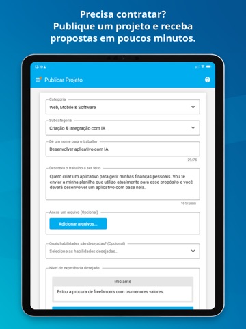 99Freelas iPad screenshot 5