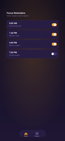 FocusCalm iPhone screenshot