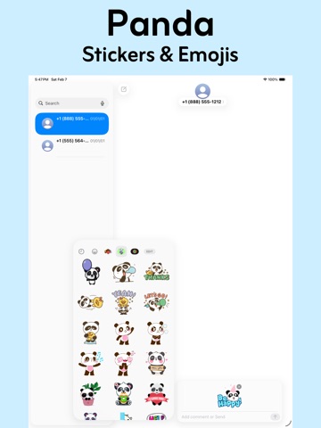 Panda Stickers & Emojis iPad screenshot
