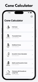 Cones Calculator Pro screenshot