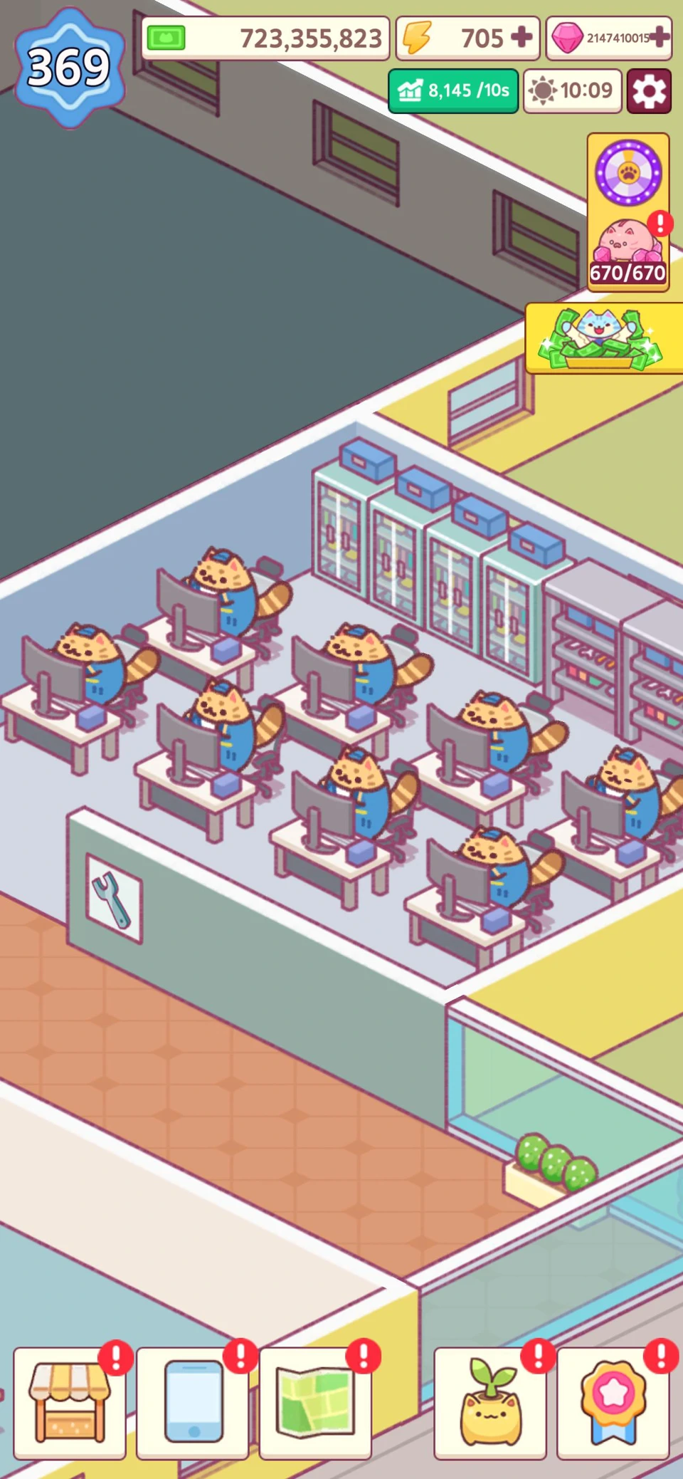 Office Cat: Idle Tycoon Games screenshot
