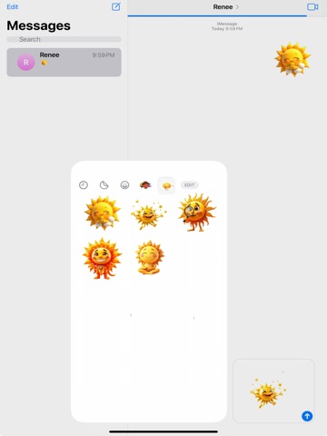 Radiant Sunrise Stickers iPad screenshot