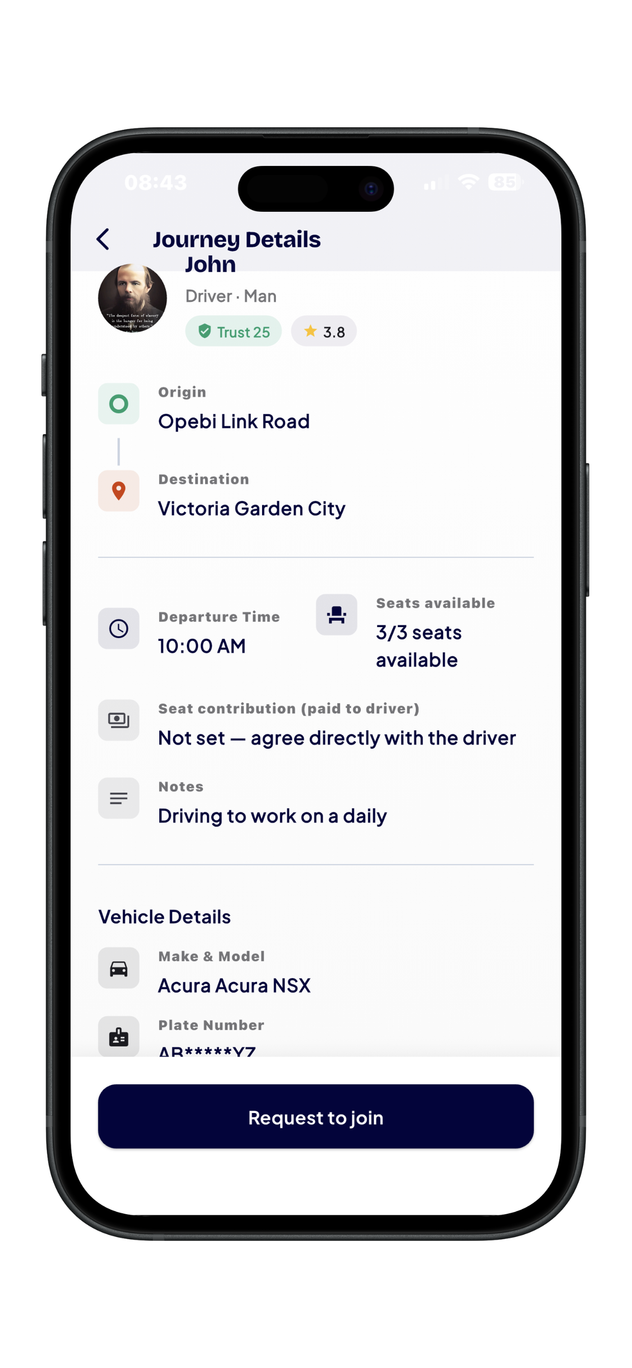 RideMesh Ride Sharing screenshot 3