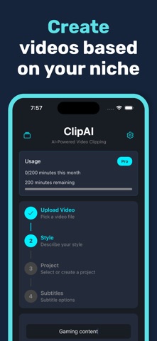 ClipAI - AI Video Editor iPhone screenshot