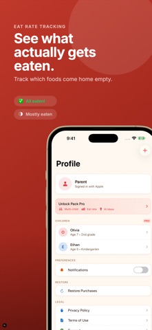 School Lunch Planner - Pack iPhone screenshot