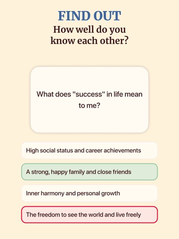 Talk2Me・Relationship Quiz iPad screenshot