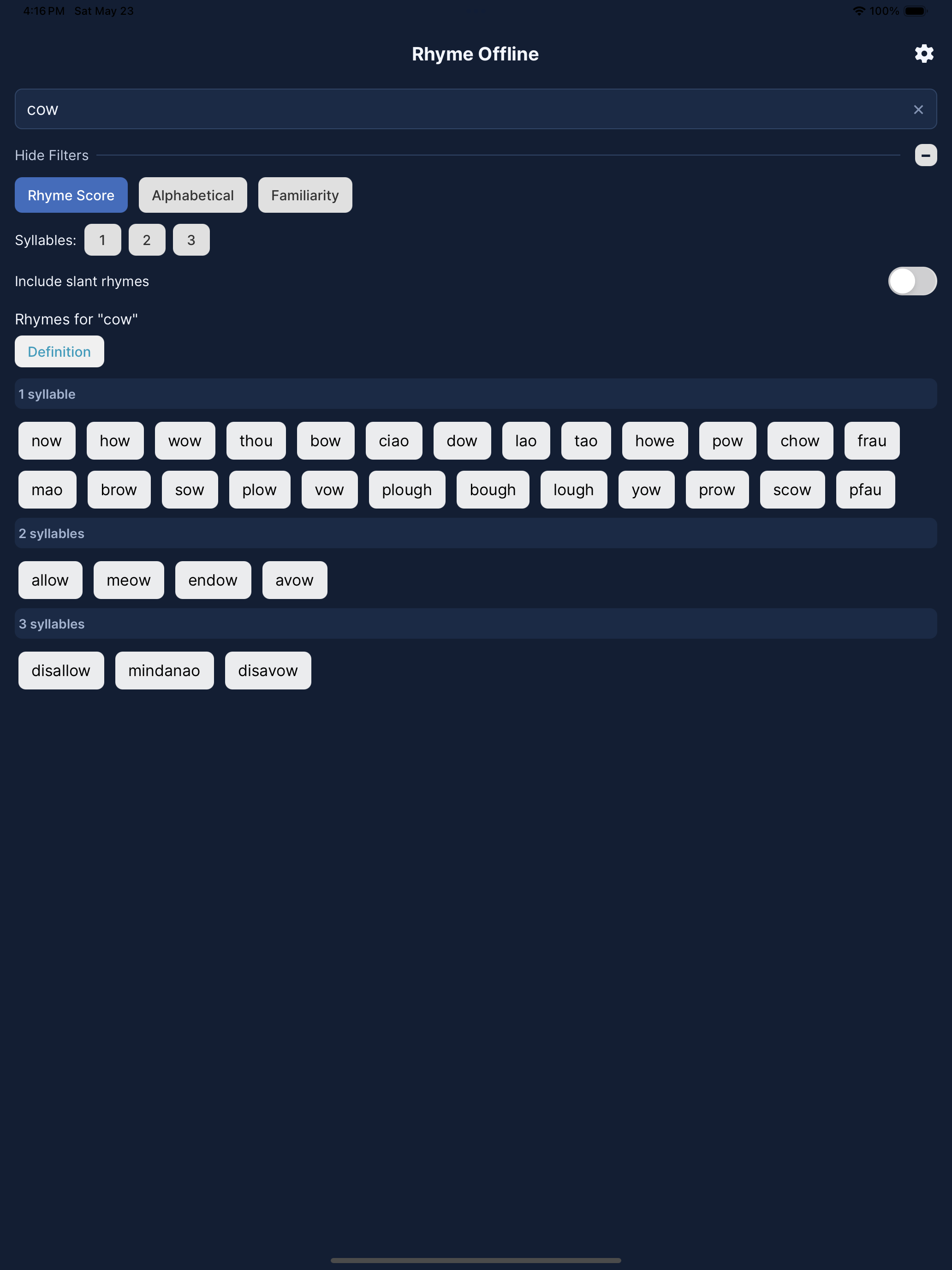 Rhyme Offline