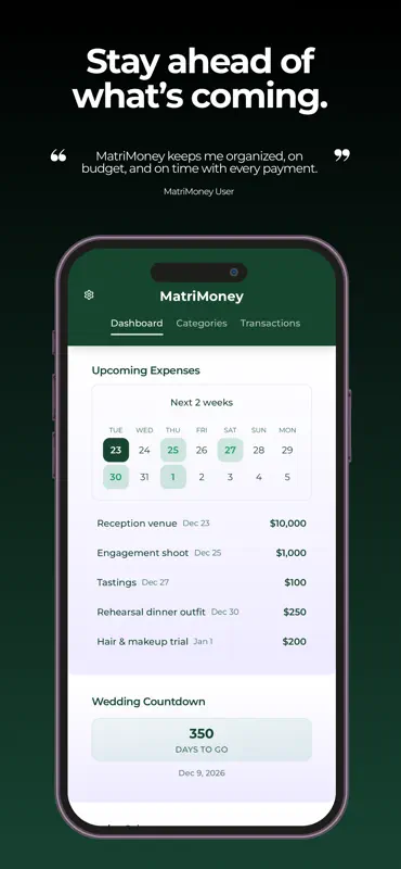MatriMoney - Wedding Budgeting screenshot 6 of 7
