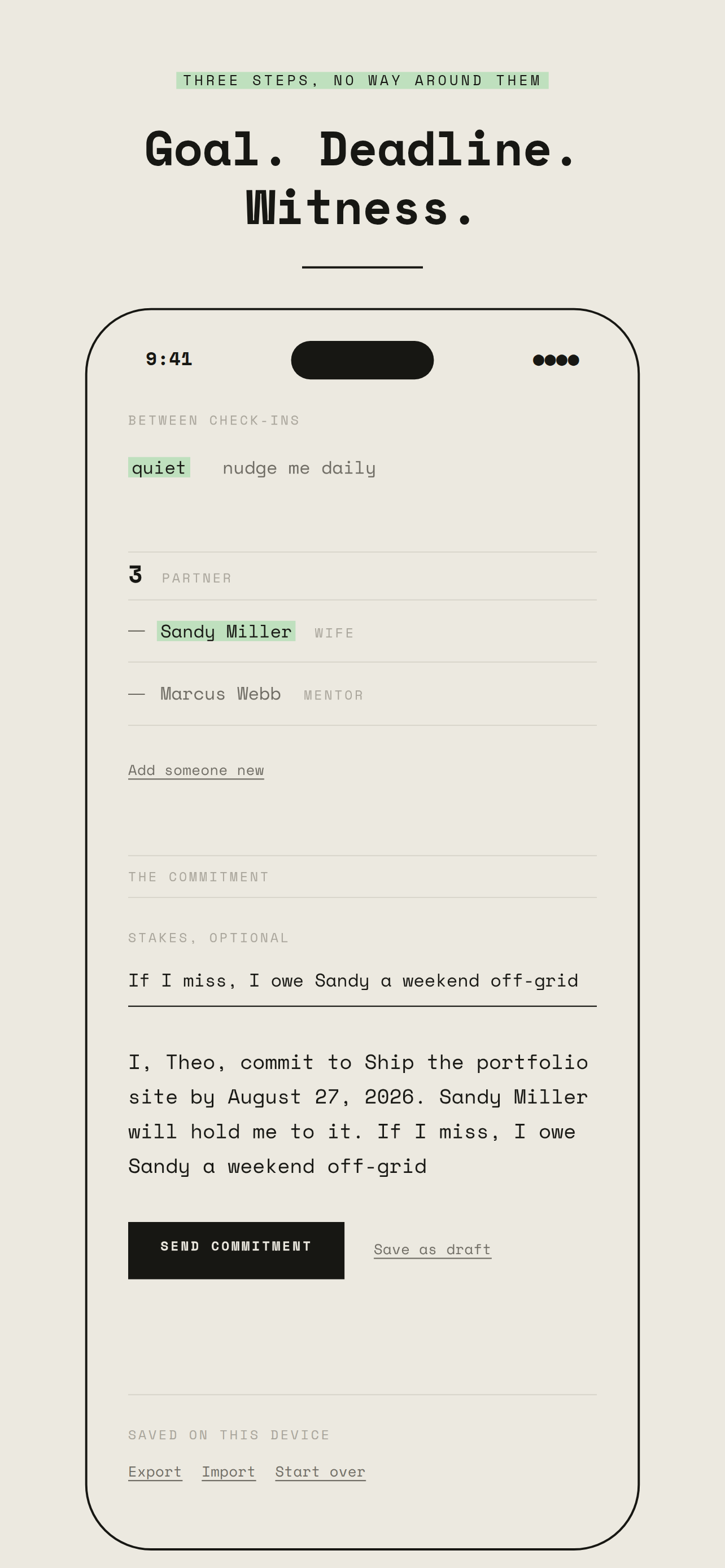 Held - Commitment Tracker screenshot 2