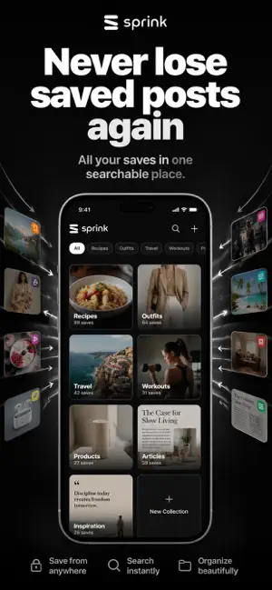 Sprink: Save & Organize Posts screenshot 1