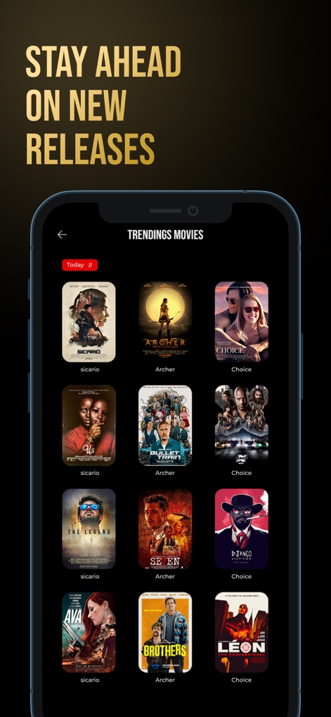 Seeker : Watch Movies,TV drama - This app keeps users informed with an expansive grid display of "Trendings Movies" and the convenient 'view more' option, ensuring they can effortlessly track current popular content.