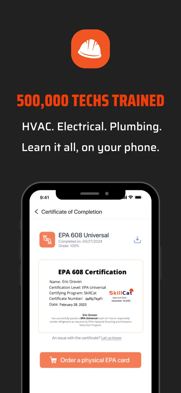 Screenshot #1 pour SkillCat: EPA 608 & HVAC