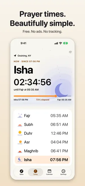 Minimal Islamic Prayer Times screenshot 1