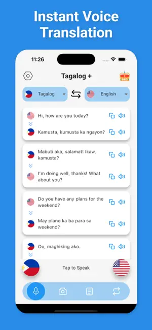 Filipino,Tagalog Translator + screenshot 2