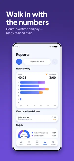 Clocked — Work Hours Tracker screenshot 3