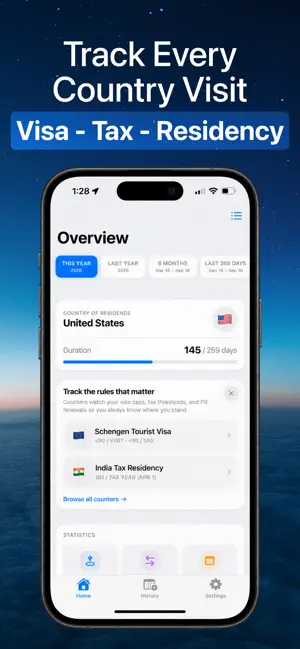 StayMax: Country Days Tracker screenshot 1