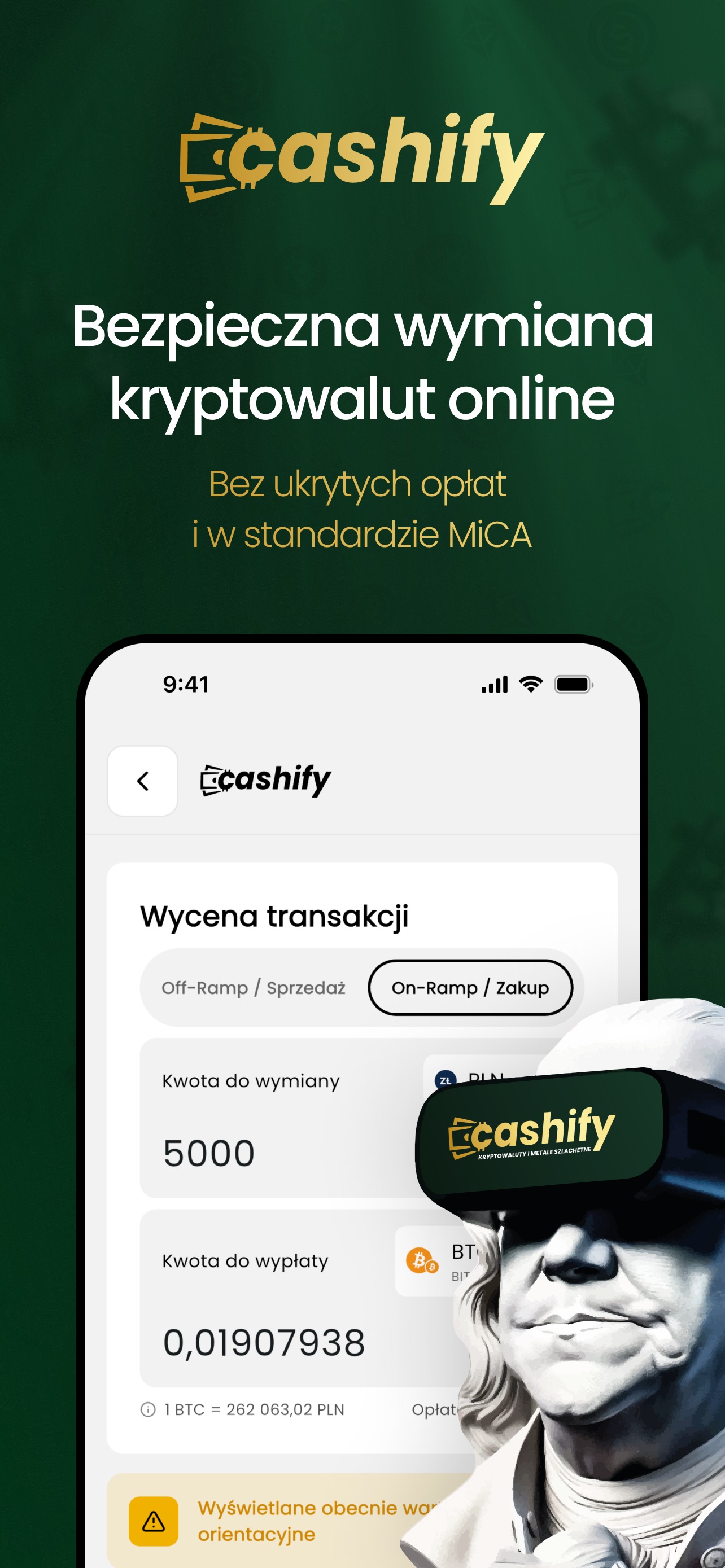 Screenshot 1 of Cashify - wymiana kryptowalut