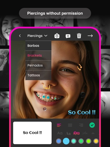 Piercing Photo Editor prank iPad screenshot
