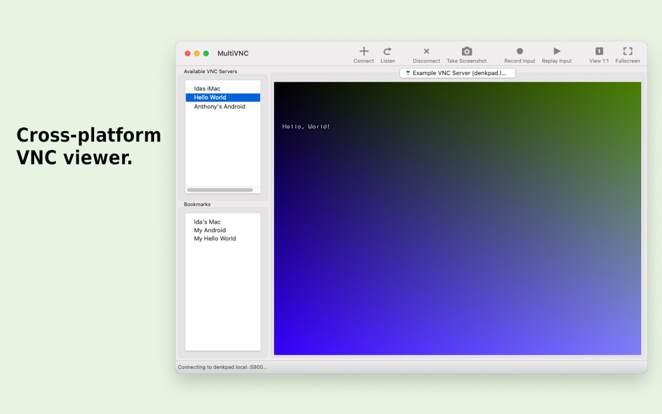 #1. MultiVNC (macOS) 由: Christian Beier