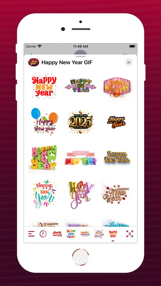 #4. Happy New Year GIF (iOS) By: Pratik Dhebariya