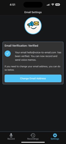 Voice-to-Email screenshot