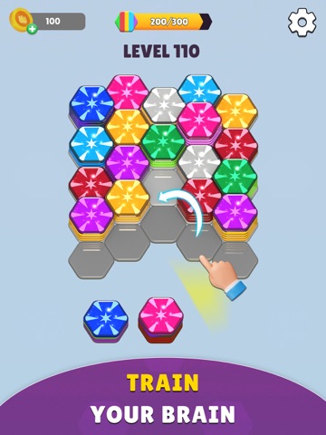 Hexa Stack 3D: Sorting Puzzle iPad screenshot
