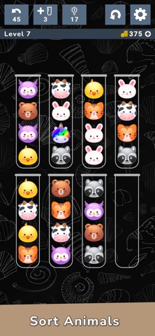 Color Cascade Ball Sort Puzzle iPhone screenshot