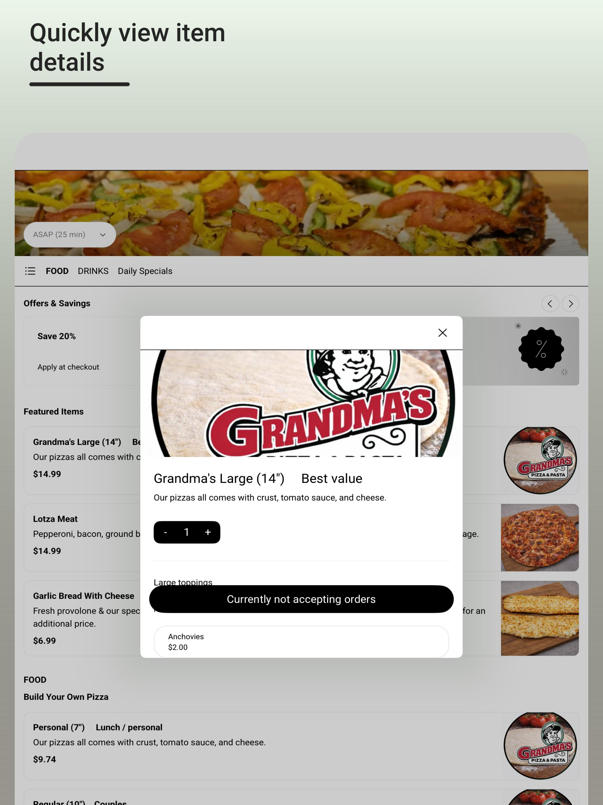 Grandmas Pizza & Pasta screenshot 11