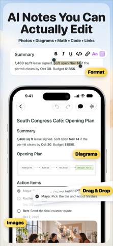Phrase: AI Meeting Note Taker iPhone screenshot