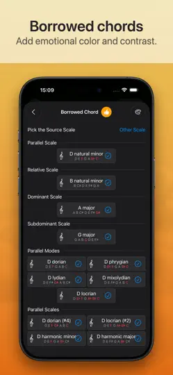 Captura de pantalla de Suggester 2 : Chords & Scales en iPhone 5