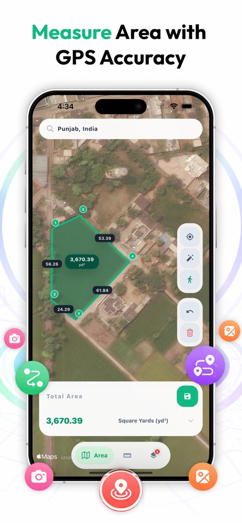 GPS Area Distance Measure - Utilities App | MWM