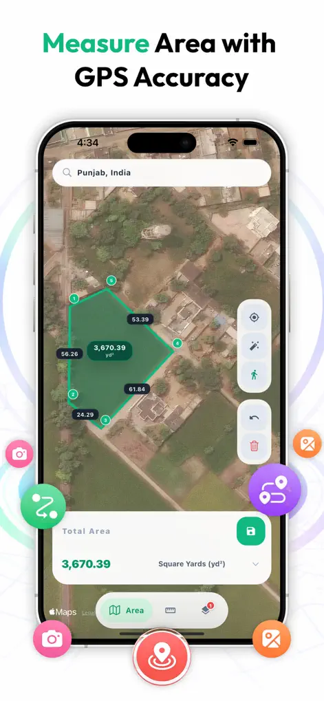 GPS Area Distance Measure - Utilities App | MWM